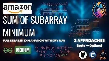 Sum of subarray minimum | GfG POTD | 09-07-2025 | GfG Problem of the day | GeeksforGeeks