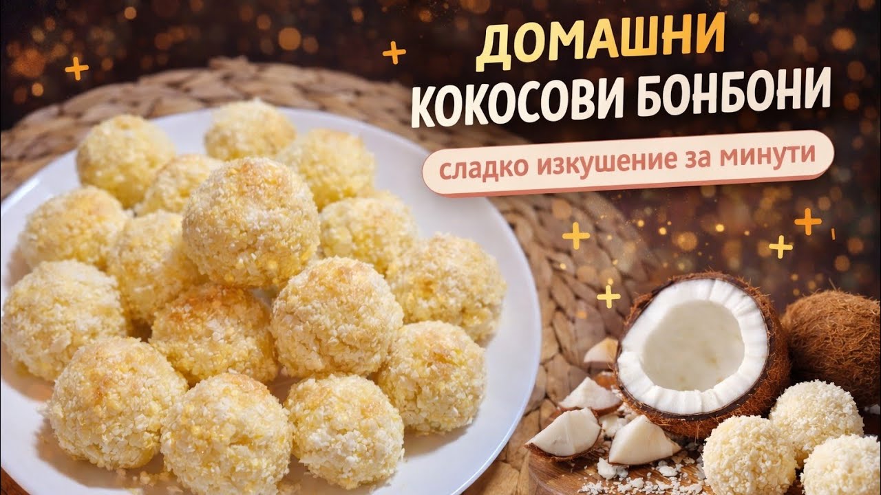 🍬 ДОМАШНИ КОКОСОВИ БОНБОНИ - сладко изкушение за минути | HOMEMADE COCONUT CANDIES 🥥