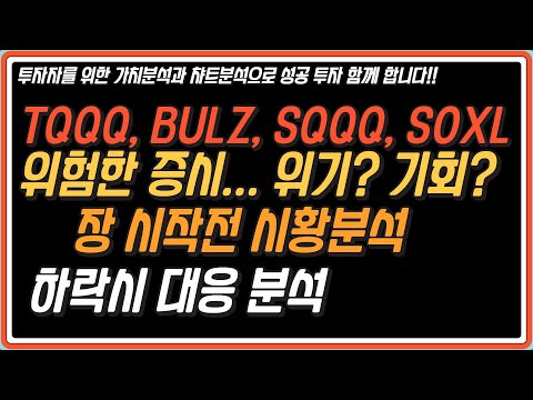 New Update 위험한 증시..위기?기회? 하락시 대응분석 TQQQ, BULZ, SOXL,