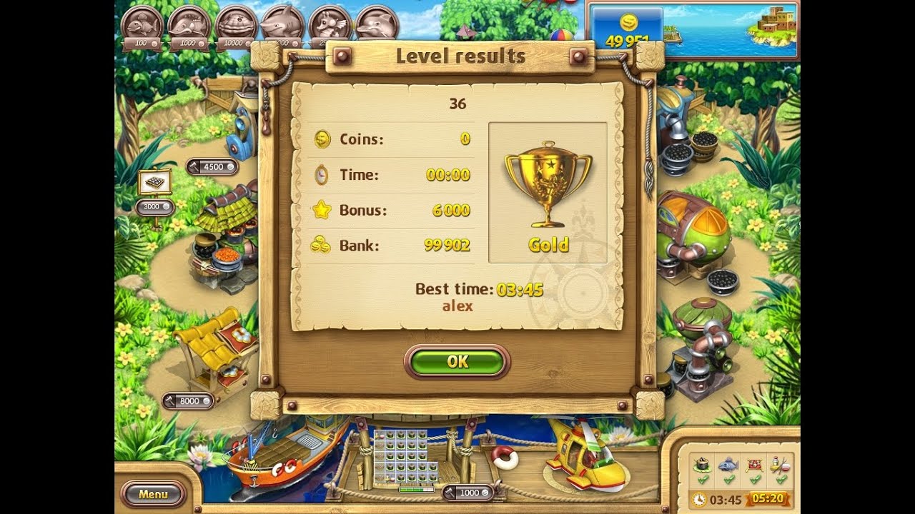 Farm Frenzy Gone Fishing only GOLD (level 36) Веселая ферма Рыбный день (Уровень 36) Золото