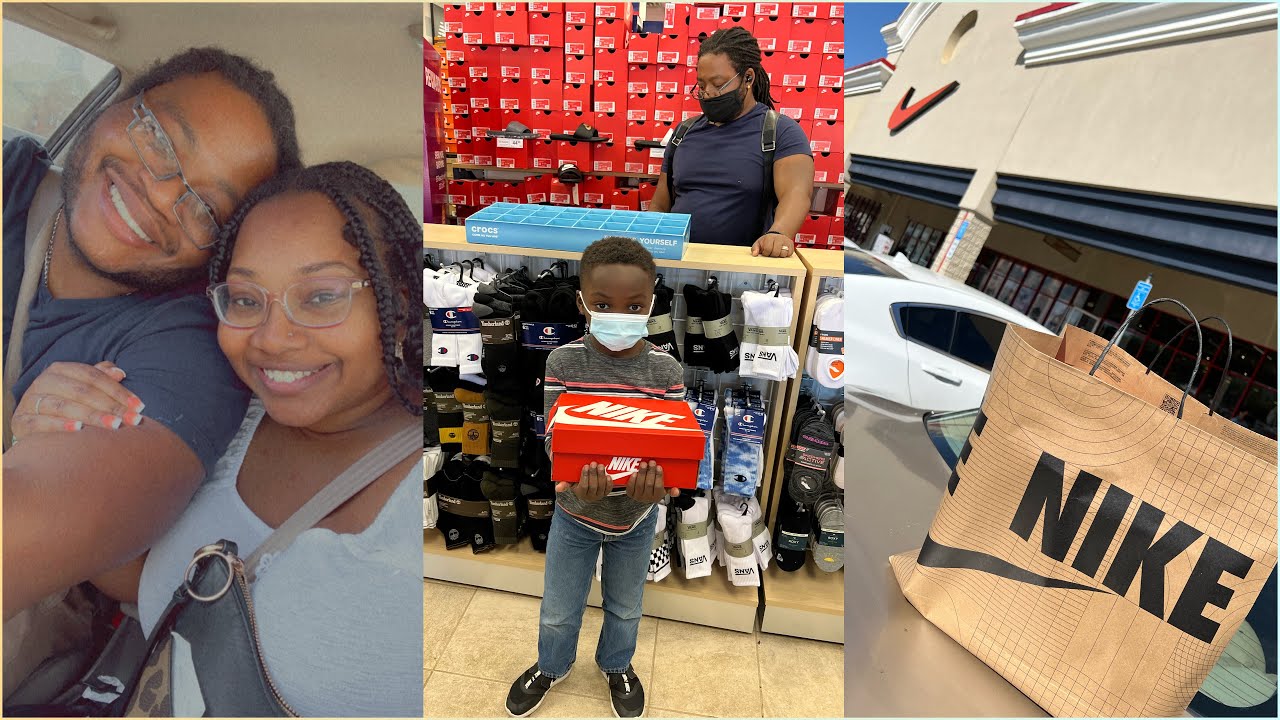 Vlog Shop with Me & My Family at Nike Outlet & Rack Room Shoes Tanger