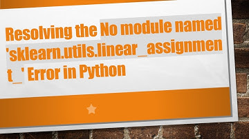 Resolving the No module named 