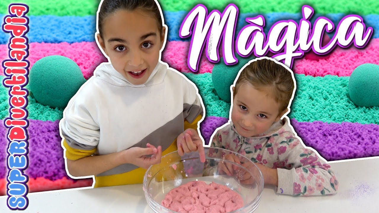 ARENA MÁGICA! Como hacer arena kinética casera! Kinetic Sand.
