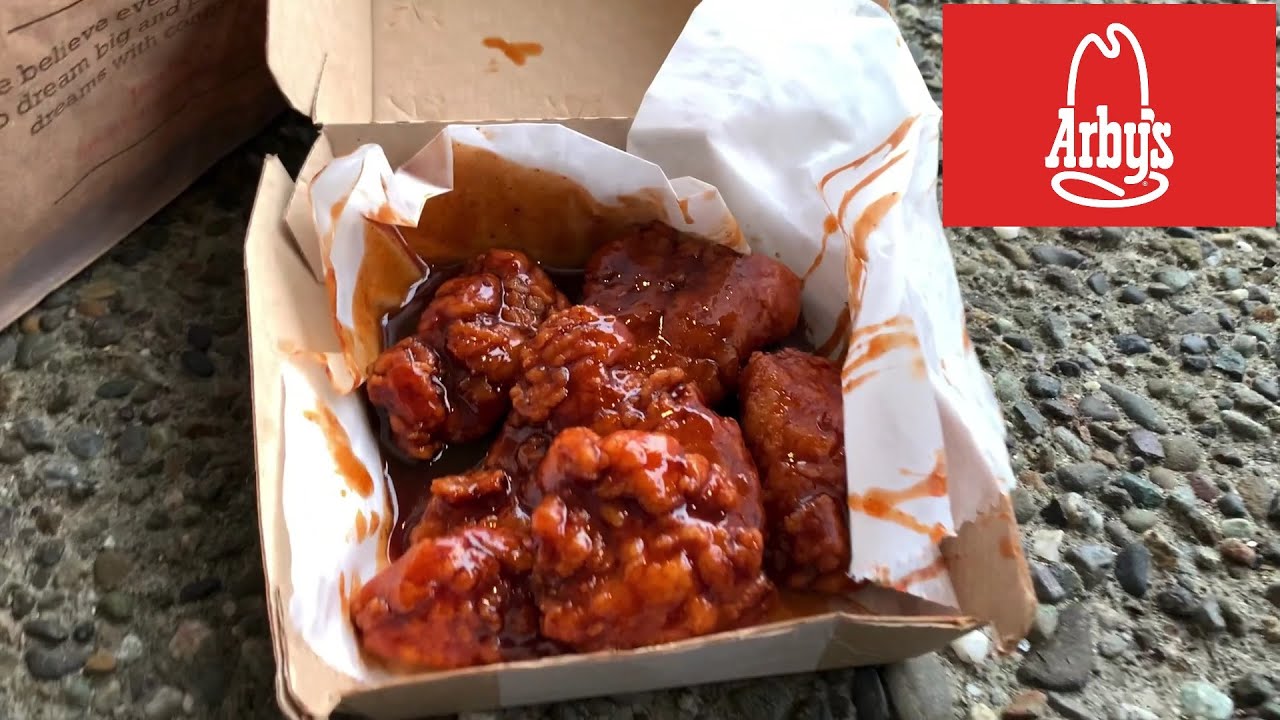 Review Arby's Hot Honey Sauce Boneless Wings YouTube