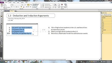 PHIL-P 150 Deductive and Inductive Arguments (Section 1.3)