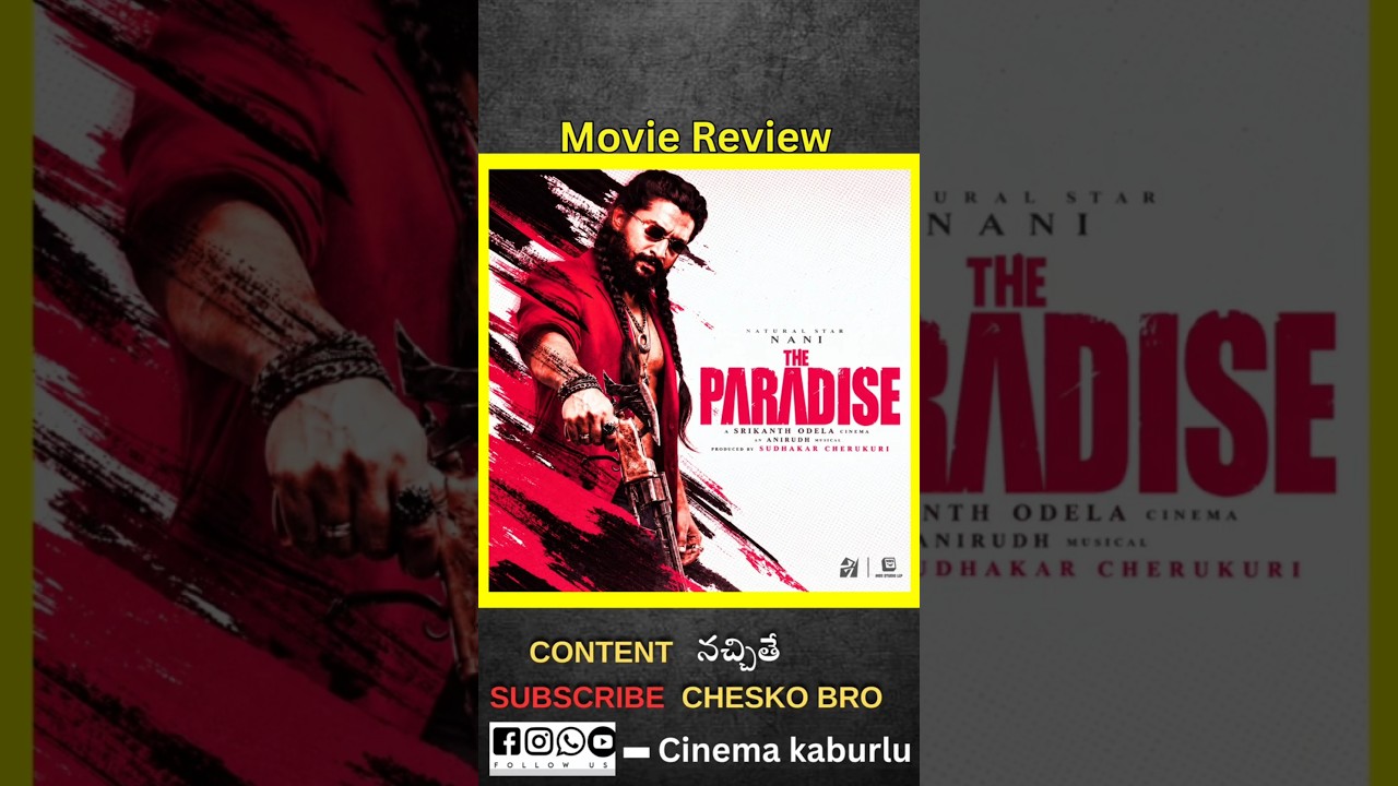 The Paradise Review | Nani, Anirudh, Interval & Climax Explained | Movie Review #shorts