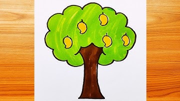Mango Tree Drawing Easy | Art of Kala