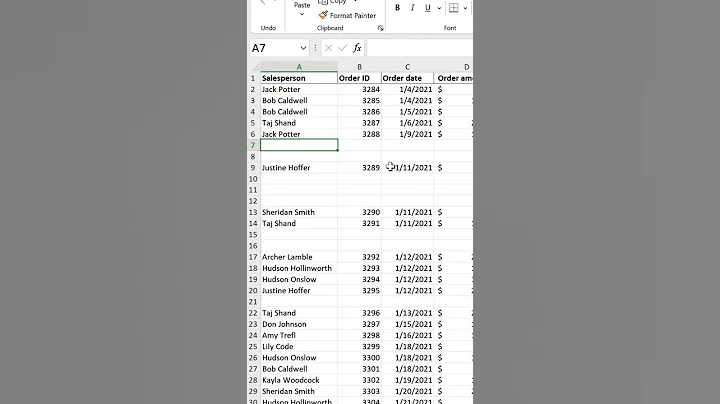 Delete Empty Rows with these Excel Shortcuts #shorts