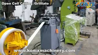 Grid Suspended Aluminum Metal Tile Open Cell Ceiling Roll Forming Machine