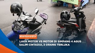 Madiun  Motorcycle Vs Motorcycle Accident At Agus Salim Cintadui Intersection 3 People Injured