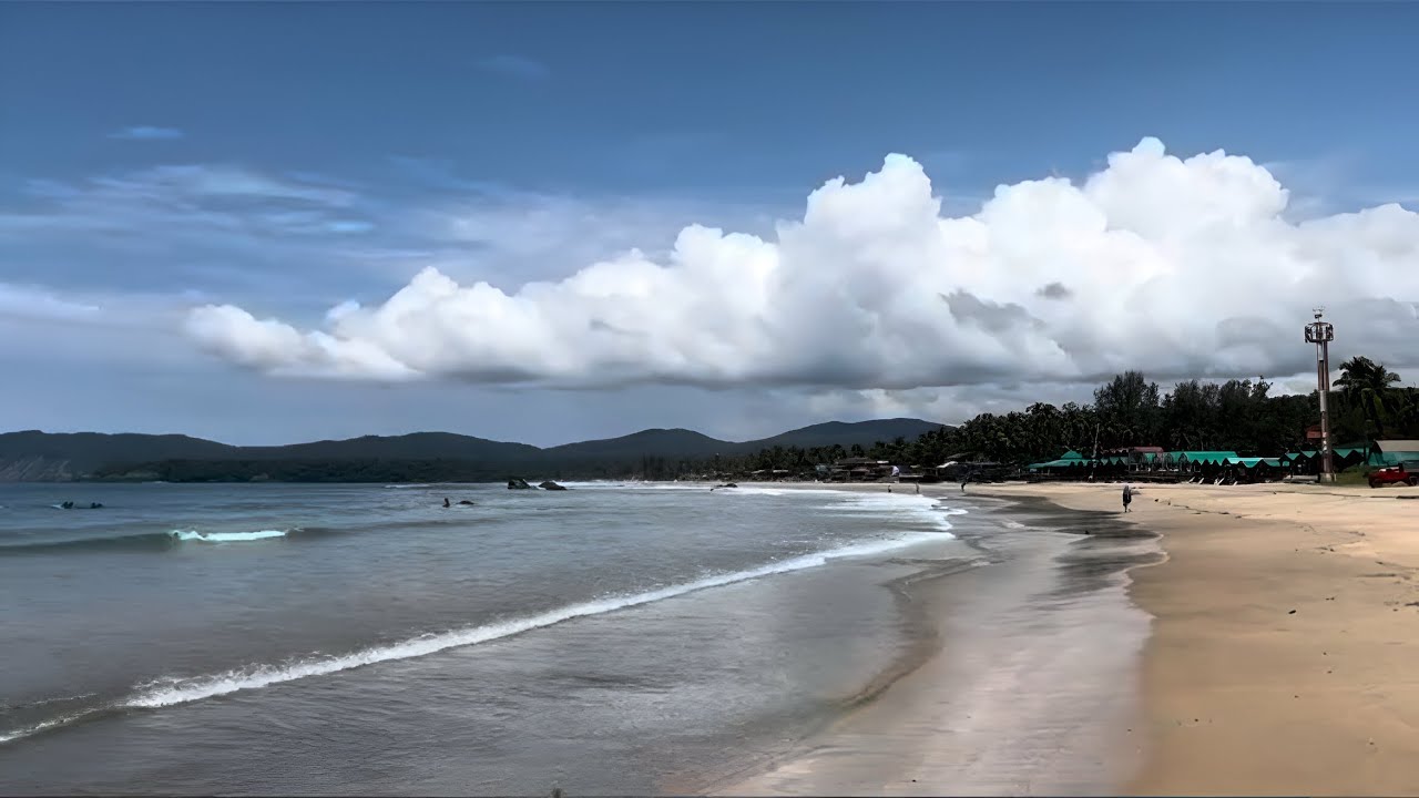 Cleanest Agonda Beach South Goa🏖️Surfing & estuary with clear water 🌊 Goa Agonda Village