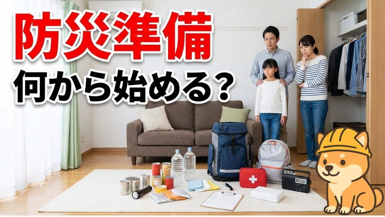 【防災初心者必見】何から始める？今日からできる防災準備横動画　