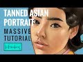 MASSIVE PROCREATE TUTORIAL Tanned Asian portrait