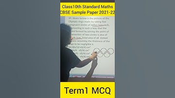 CBSE Sample Paper 2021-22: Class10th Standard Mathematics Term1 MCQ#37