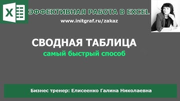 Как создать сводную таблицу в эксель? БЫСТРЫЙ СПОСОБ