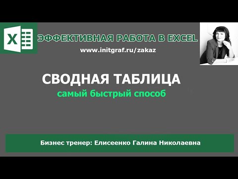 Как создать сводную таблицу в эксель? БЫСТРЫЙ СПОСОБ