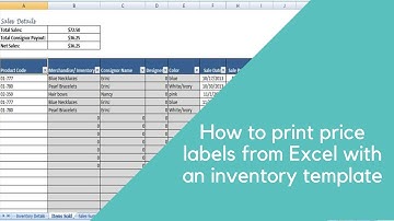 How to Print Price Labels from Excel-with Inventory Template