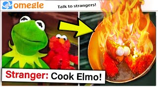 Kermit The Frog Cooks Elmo on Omegle!