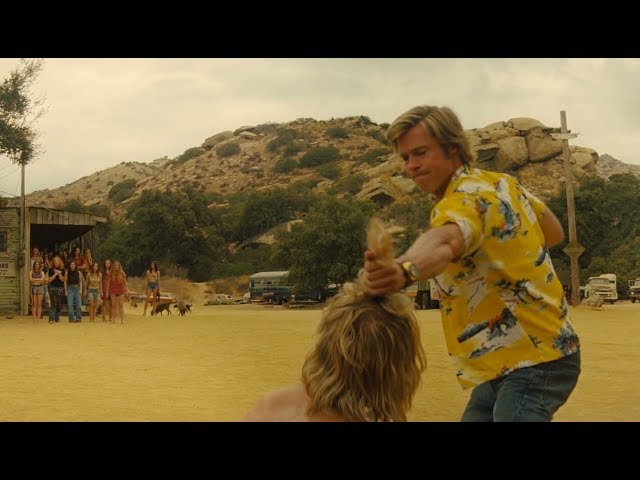 Cliff Booth punched a Hippie at Spahn Ranch Scene 1080p  - Once Upon A Time In Hollywood (2019)