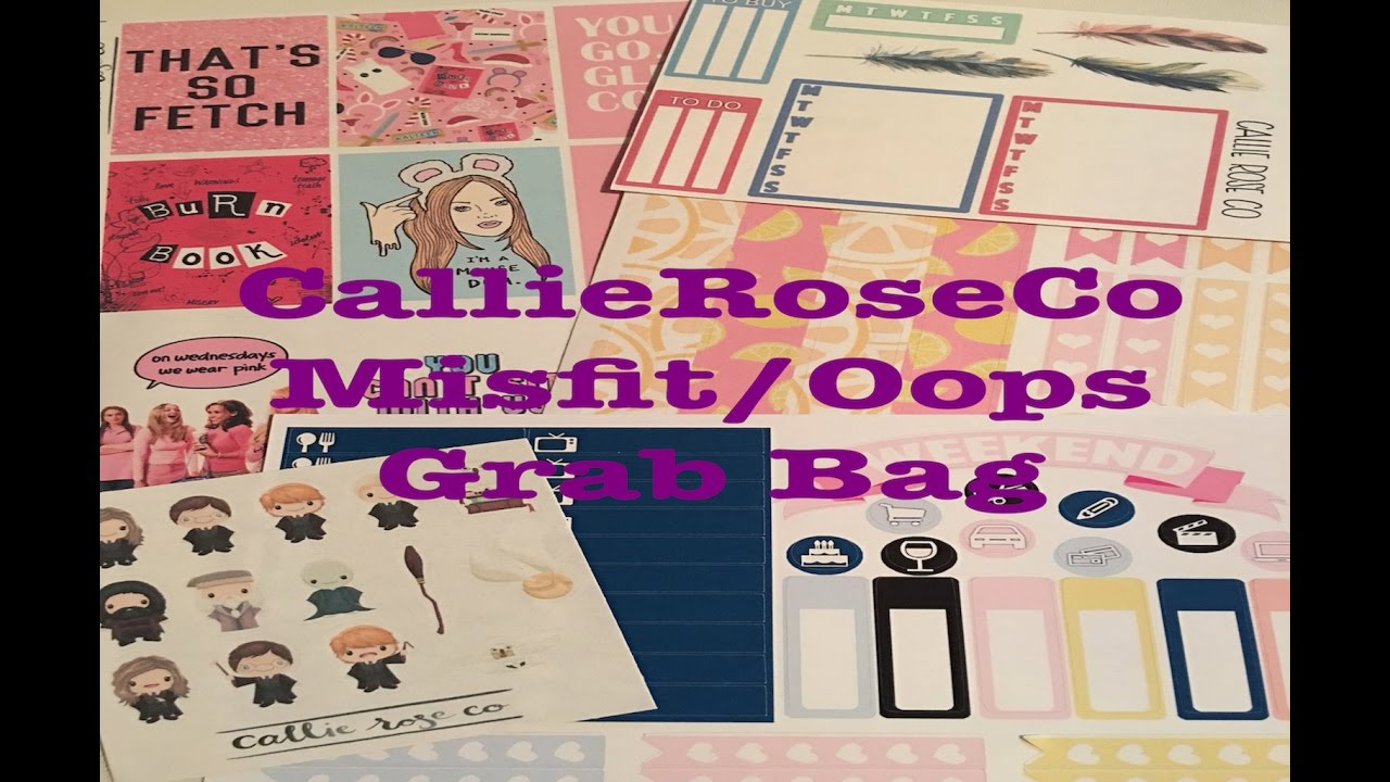 Etsy Planner Sticker Unboxing/Haul - CallieRoseCo oopsies/misfits/seconds/oops bag