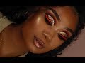 Summer Curls + Gold Cut Crease Neon Liner Makeup Look | Tinashe Hair | MakeupTiffanyJ