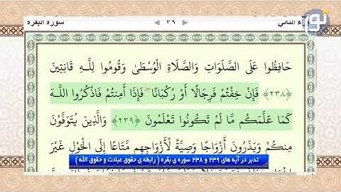 آیات 238 و 239 سوره بقره، رابطه محافظت بر نمازها و امنیت بعد از نماز و نماز خواندن در موقعیت وحشت