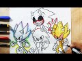 COMO DIBUJAR a las VERSIONES DE SONIC PARTE 2
