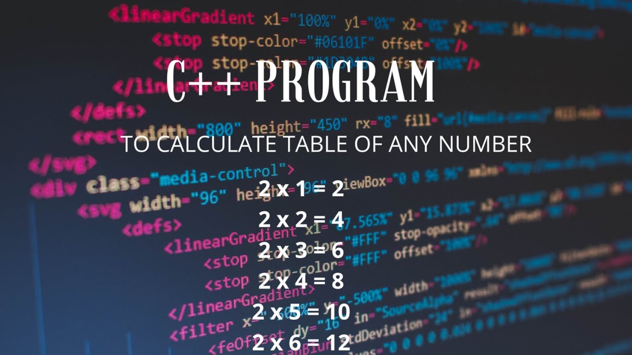 C++ Program to make Math Tables of any Number - YouTube
