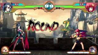 Shin Koihime Musou Arcade Edition Gameplay 1 - Kanu Vs Chouhi