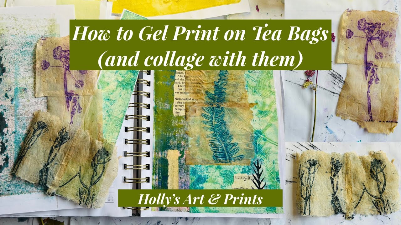 How to Gel Print on Tea Bags (and collage with them)
