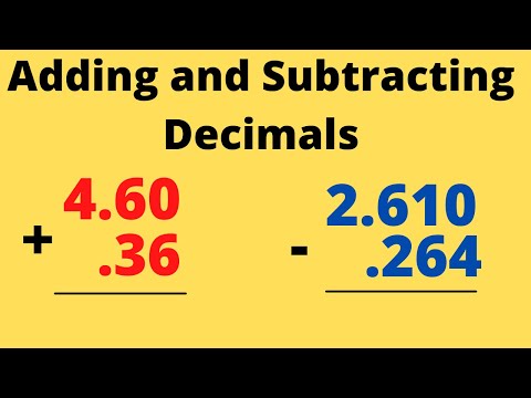 Adding and Subtracting