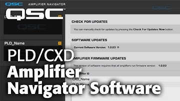 PLD/CXD Amplifier Navigator Software