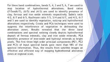 Location Mapping of Hydrothermal Alteration Using Landsat 8 Data A Case of Study in Prestea Huni Val
