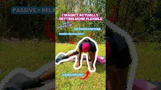 🧘🏽♀️.Passive stretching = justsitting there. Active stretching = engaging the muscle