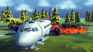 Realistic Airplane Crashes and Emergency Landings #2 | Besiege