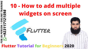 Flutter Tutorial for Beginners 2020 |10 - How to add multiple widgets on screen