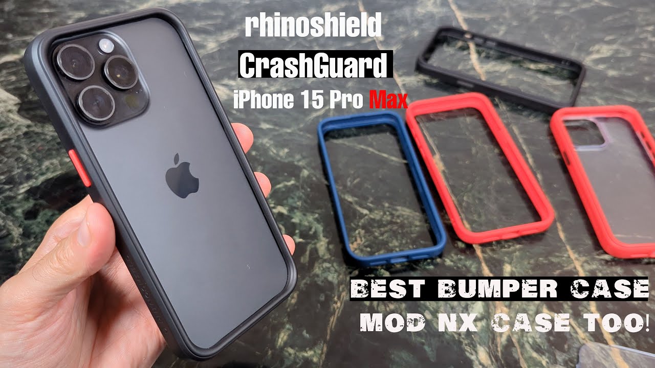 RHINOSHIELD Bumper Frame Case For iPhone 15 Pro CrashGuard - Shockproof  Grey