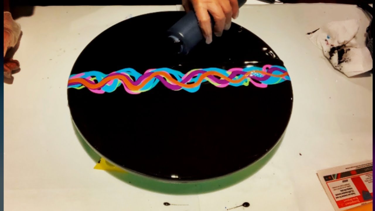 #123 - Black Dutch Pour - MUST SEE - Awesome colours | Acrylic Pouring ...