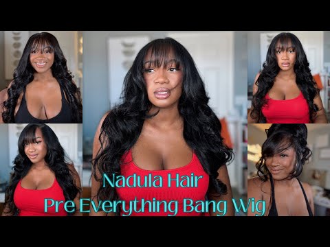 PRE-EVERYTHING NEW BANG WIG! EFFORTLESS GLUELESS FOR BEGINNERS + MULTI STYLES | Nadula hair