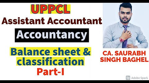UPPCL ASSISTANT ACCOUNTANT 2021 || BALANCE SHEET & CLASSIFICATION (PART-1) || AS PER SCHEDULE III