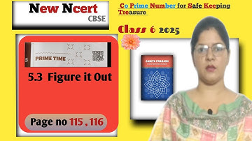 5.3 Figure it Out Class 6 Maths Chapter 5 Prime Time Ganita Prakash Page no 115 , 116 Ncert