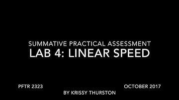 Lab 4: Linear Speed
