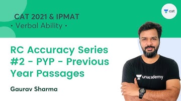 RC Accuracy Series #2 - PYP - Previous Year Passages l Verbal Ability l CAT 2021 l Gaurav  Sharma