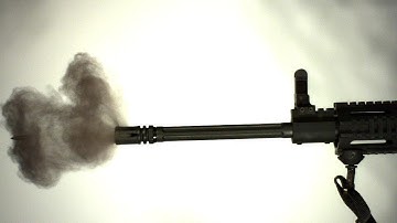 AR-15 Fluted Barrel Flex Slow Motion Vibrations High-Speed Camera 2 Aimed Research