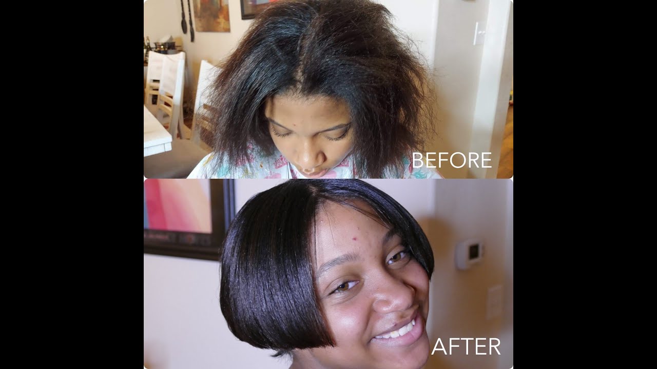 JUST FOR ME RELAXER ON MY 12 YEAR OLD DAUGHTER’S HAIR BONUS CUT AND