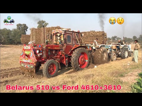 Tractor Tochan | Belarus 510 vs Ford 4610+Ford 3610 | Punjab Tractors