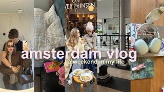 Amsterdam vlog | spend a weekend with me: events, market day, uni studying, & self-care moments