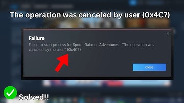 The operation was canceled by the user (0x4C7) on steam (Quick fix)