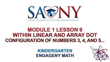 Kindergarten EngageNY Math - Module 1 Lesson 9  Within linear and array dot configuration of numb...