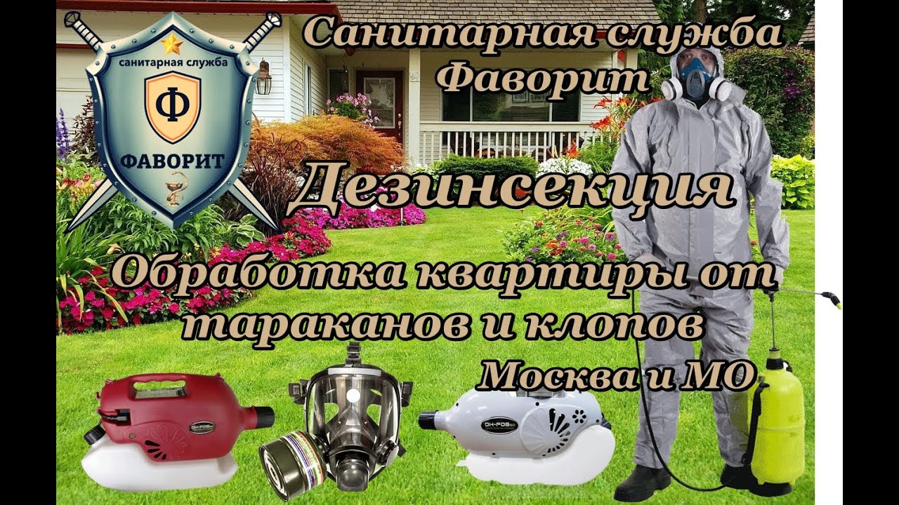 Санитарная служба \"Фаворит\" Дезинсекция. Обработка квартиры от ...